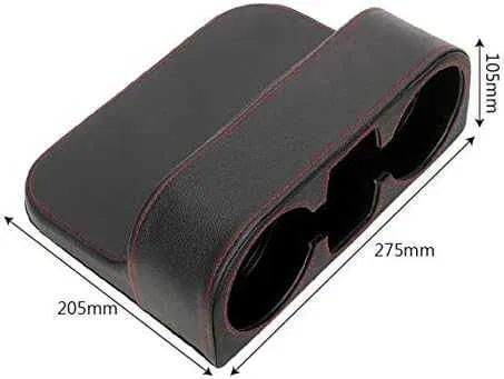 Органайзер- Поставка за чаши и телефон с кожено покритие за Кола А3600