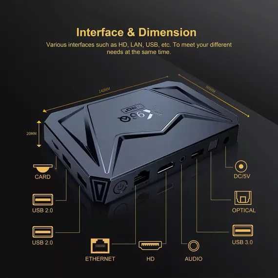 TV Бокс X96Q Pro Plus 4/32 GB – Android 14, Gigabit LAN, Allwinner H728 за перфектно телевизионно изживяване