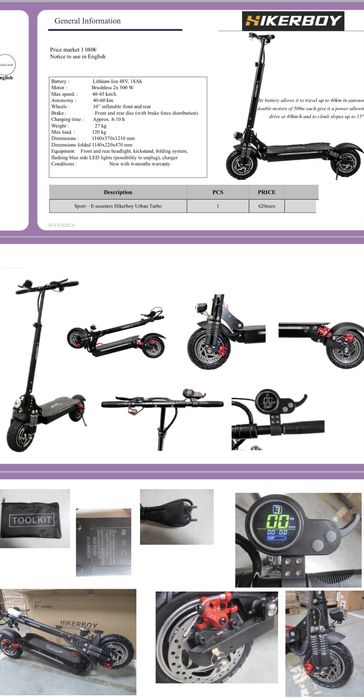 Trotineta electrica HIKERBOY