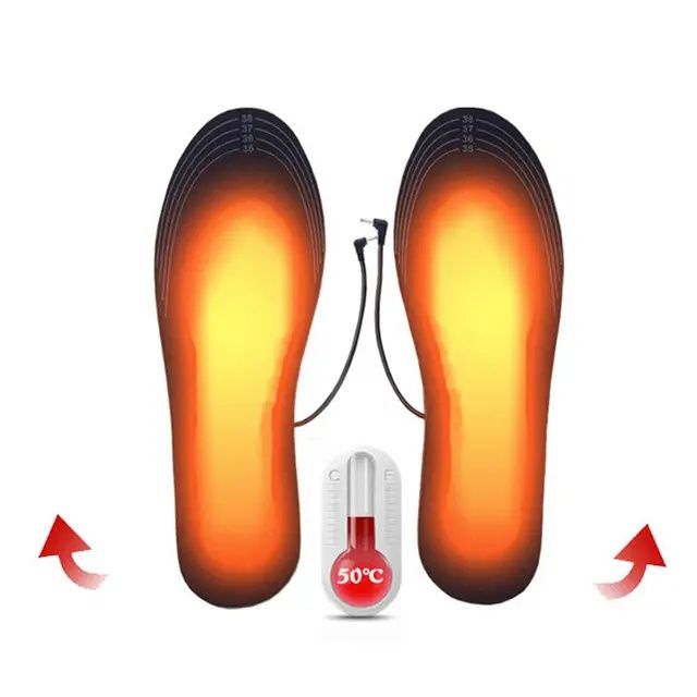 Стельки для обуви с подогревом от USB, теплые стельки, коврик для носк