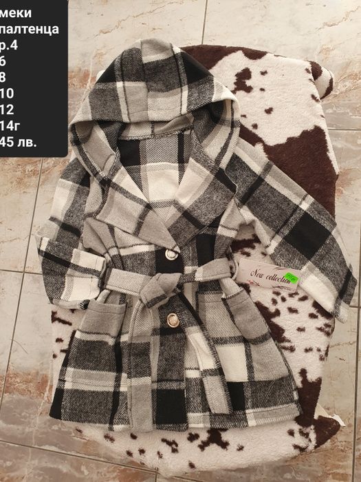 Нови меки и топли палтенца разм.4,6,8,10,12,14 год