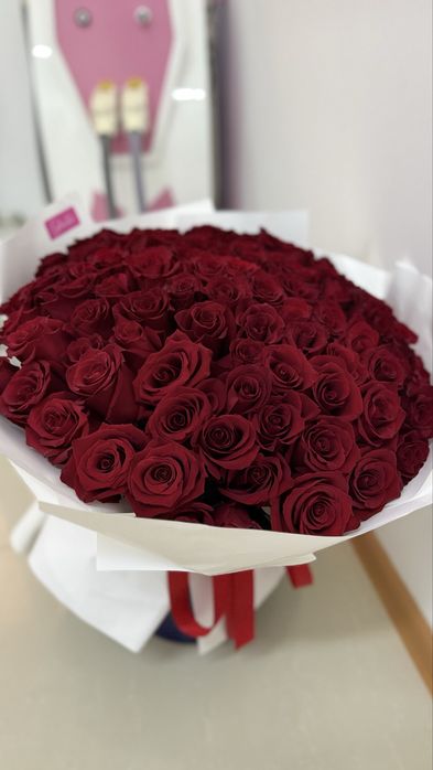 101 роза свежие бүгін келген