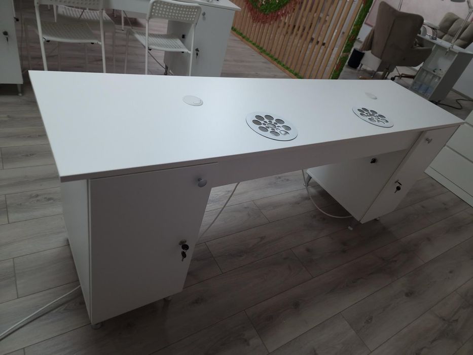 Masa profesionala dubla pentru manichiura ProDust alb