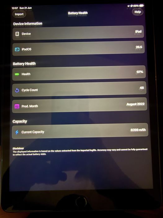 Ipad 9 2021 64GB 10.2” fara mdm, 97% health