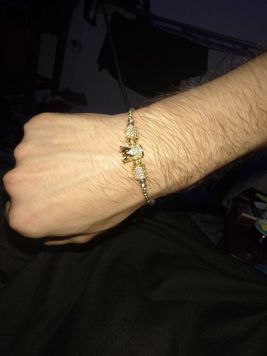 Brățară inox  placata cu aur 14k