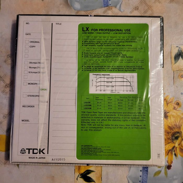 TDK LX 35\90B ролка за магнетофон нова от USA