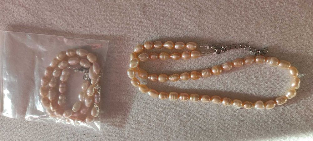 Margele Perle De Cultura Roz Ovale