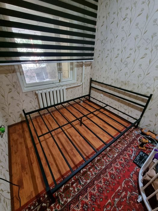 Металлическая Кровать Двухспальная, Темир Кровать,  LOFT Style,