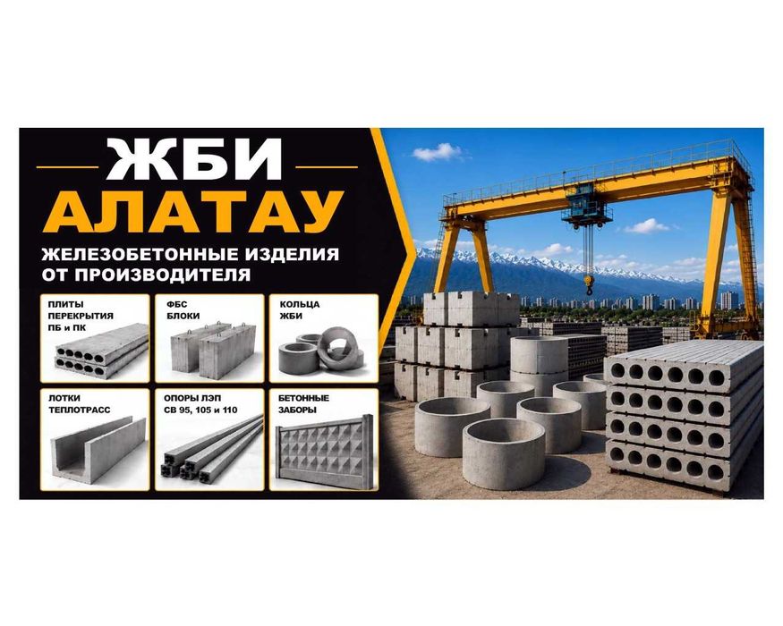 ЖБИ изделия, плиты, забор, лотки, кольца и тд!