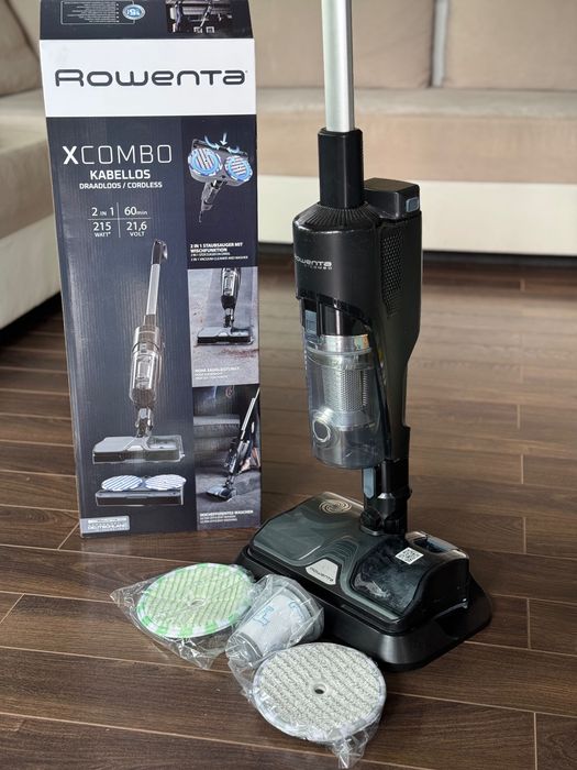 Прахосмукачка с моп Rowenta X-Combo Allergy+