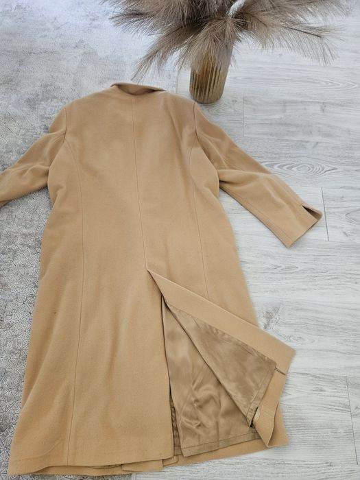 Palton lână bej femei