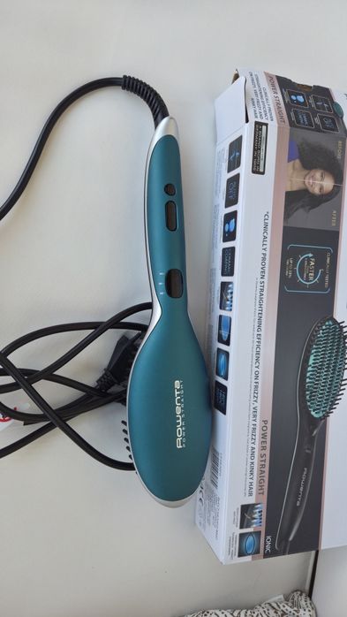 Perie pentru indreptat parul Rowenta Power Straight, 3 trepte