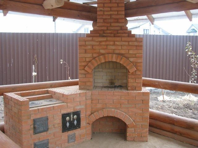 ПЕЧНИК СТРОИТ. Летняя кухня. Камин. Очаг