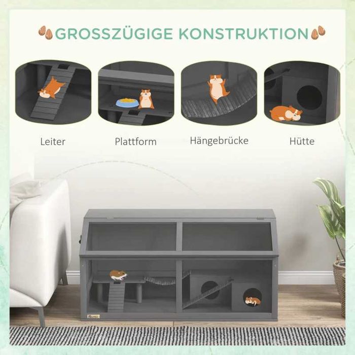 Клетка за малки животни PawHut, клетка за гризачи