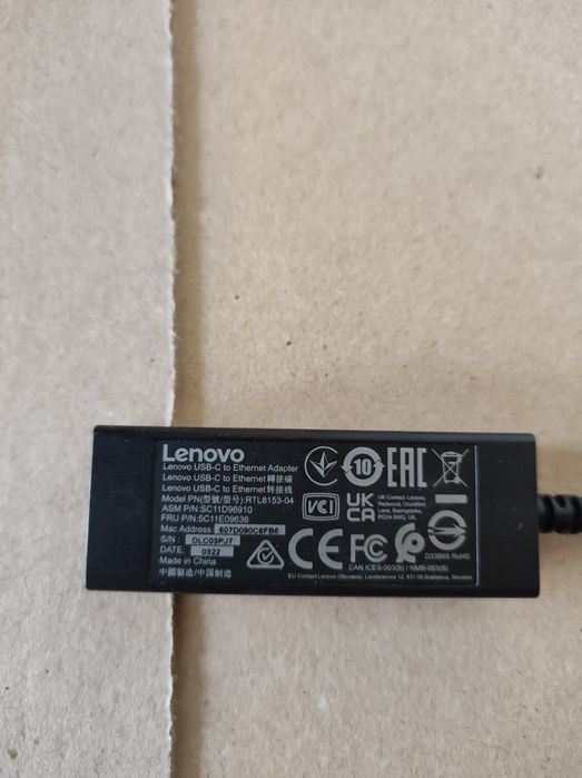 Adaptor/placă rețea Lenovo USB-C to Ethernet