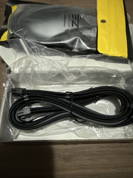 Cablu alimentare PSU sursa PC alimentare EZDIY-FAB 16AWG 12+4 pini mascul/mascul male/male pentru GPU placa video PCIe 5.0 12VHPWR