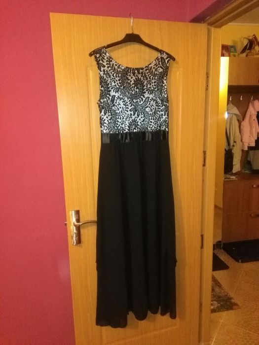Rochie neagra, lunga, de ocazie, noua, marimea XL