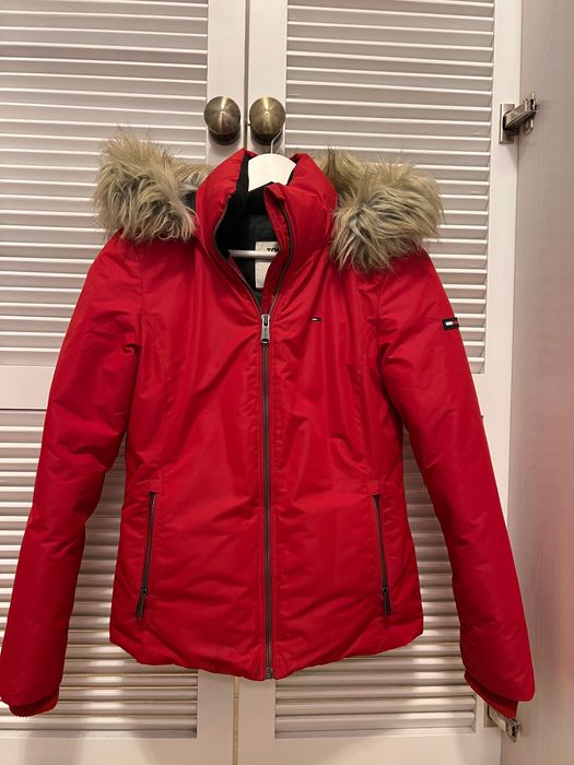 Geacă Tommy Hilfiger Dama Iarna Foarte Calduroasa Rosie