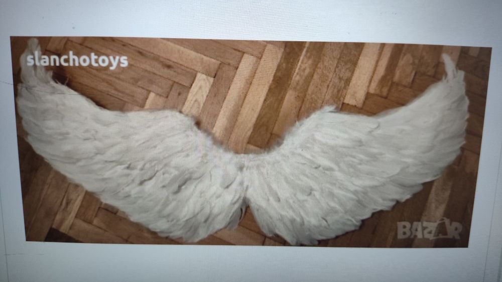 Ангелски крила, бели  ,размер 60/30см