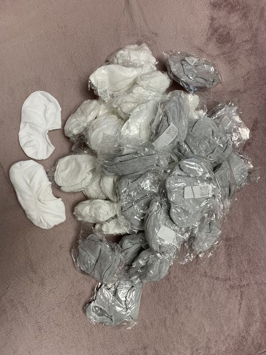 10 perechi șosete scurte alb sau gri bumbac fin unisex