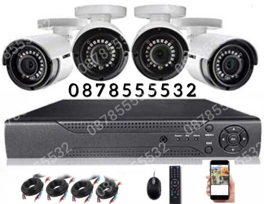 ПРОМО! Комплект 8 камери и 8 канален DVR видеонаблюдение 8 мегапиксела