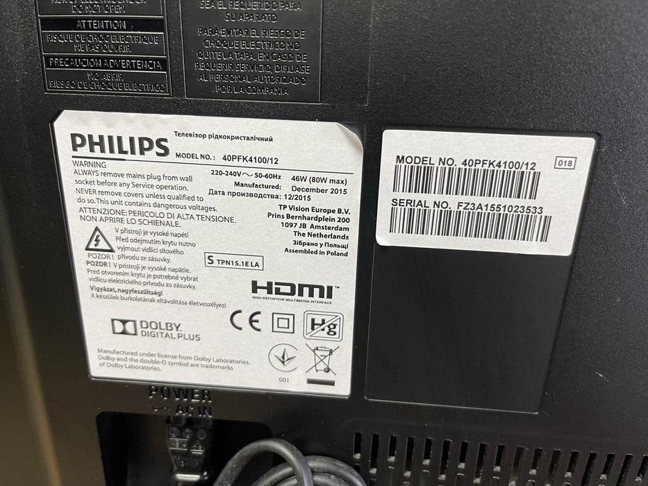 Телевизор Philips Full HD LED 40” - 40PFK4100/12