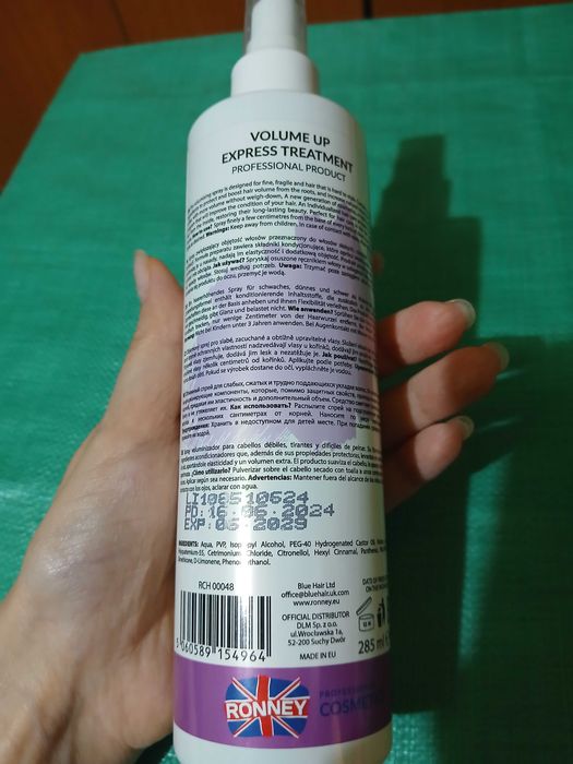 Tratament pentru volum leave-in Volume Up Ronney 285 mll, NOU