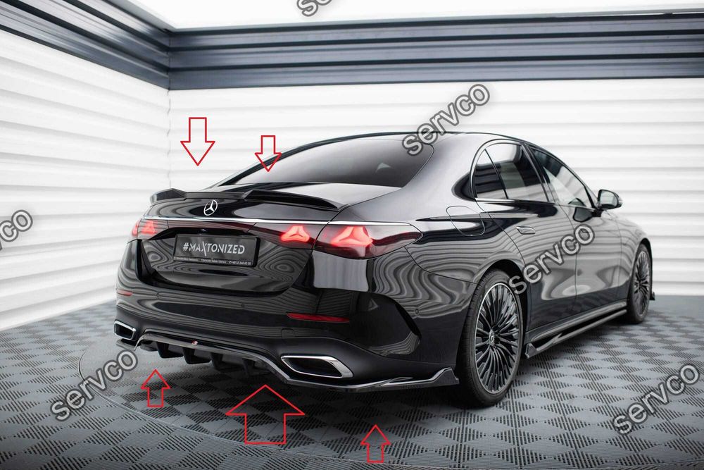 Pachet Set Splitter Exterior Lip Prelungiri Body kit tuning Mercedes E Class W214 AMG-Line 2023- v3 - Maxton Design