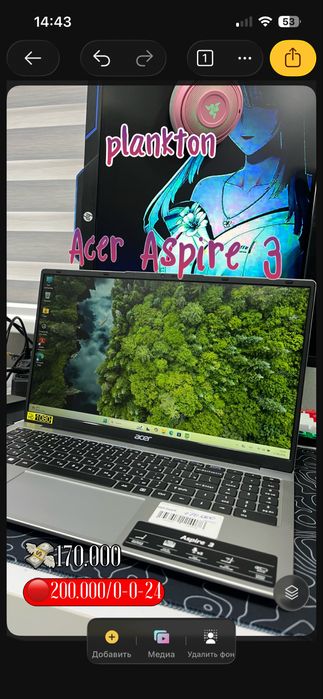 Офисный ноутбук Acer Aspire 3 i3-1305U