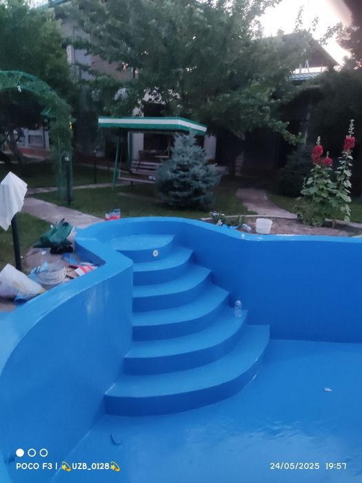 Banner, tent, soya setka, reklama va basseyn ashibka xizmatlari mavjud