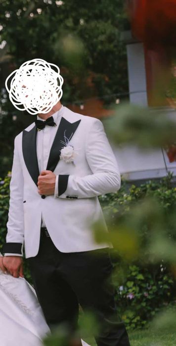 Lael Fashion- Costum mire-Sacou alb