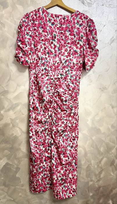 Rochie midi SHEIN florală, drapată, mărimea L