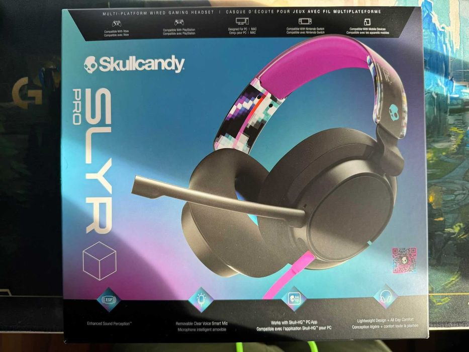 Casti Gaming Skullcandy Slyr Pro Wired Black Roz S6SPY-P003 PC PS4 PS5 Xbox noi sigilate