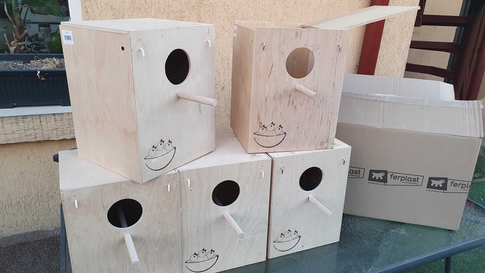 Ferplast Cuib Lemn XL improved - NOU 26 x 25 x h 33 cm - 5bucati