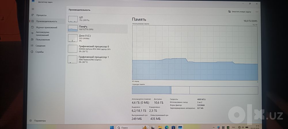 Lenovo Legion / AMD Ryzen 7 6800H / RTX 3060 / 16GB DDR5 / 1TB SSD