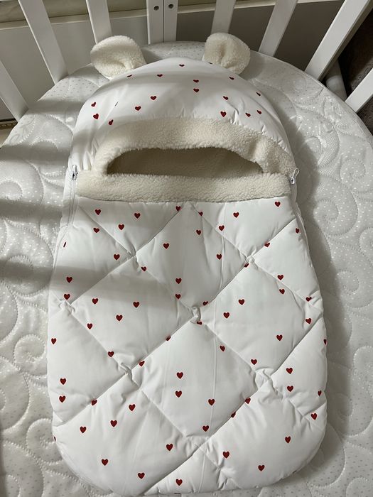 Детский зимний конверт с комбинезоном