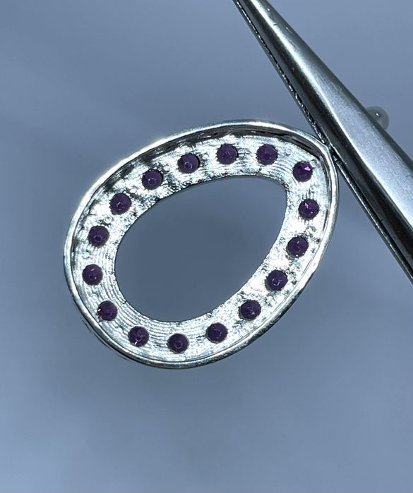 Сребърна висулка "Faberge" с Махенге Гранати