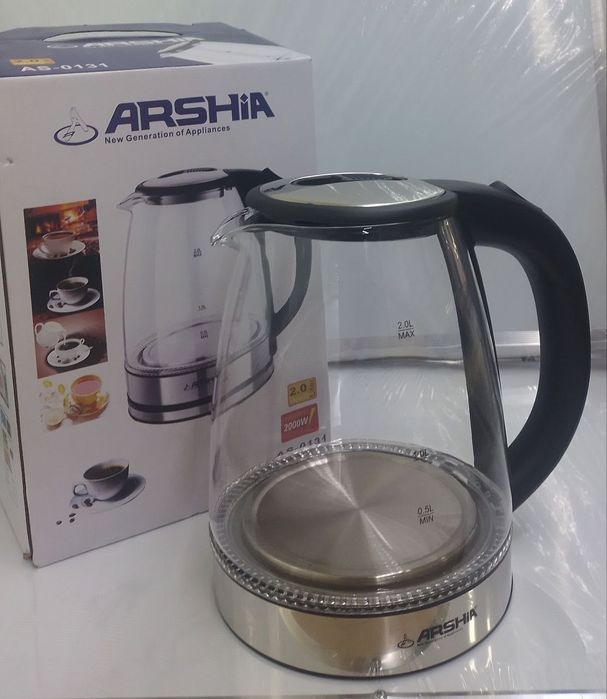 Электрочайник  стеклянныс подсветкой ARshia-