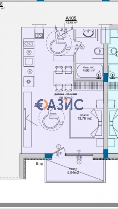 Студио на 1-ви етаж, комплекс Доменико, Свети Влас, България - 50,73 кв. м.,#34054526