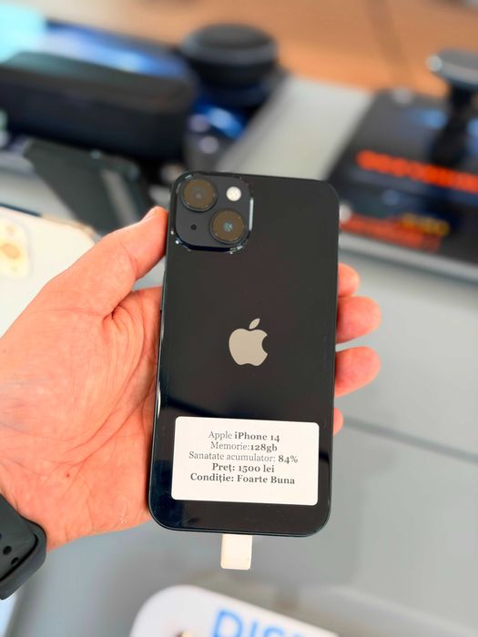 Apple iphone 14 black - 128 gb - 84% -