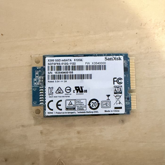 SSD mSATA 512GB/ Samsung EVO 850 SSD 2.5 500GB