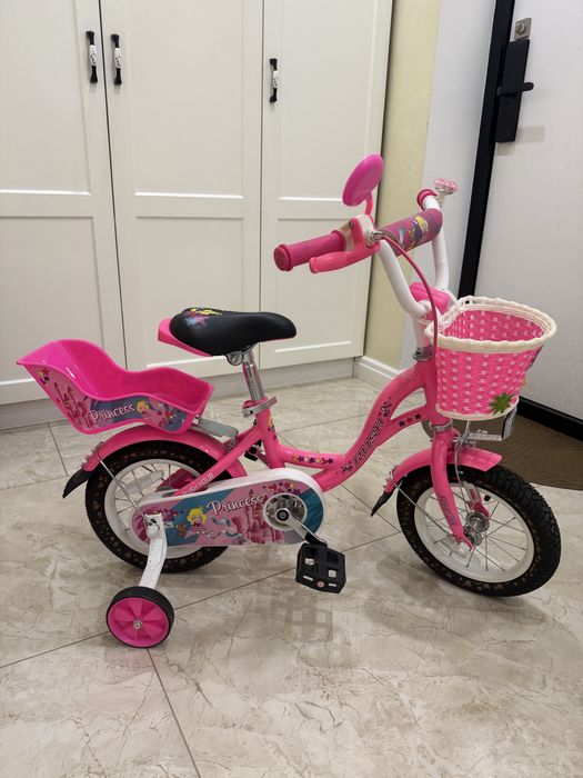 Детский велосипед для девочки, 4-колесный
