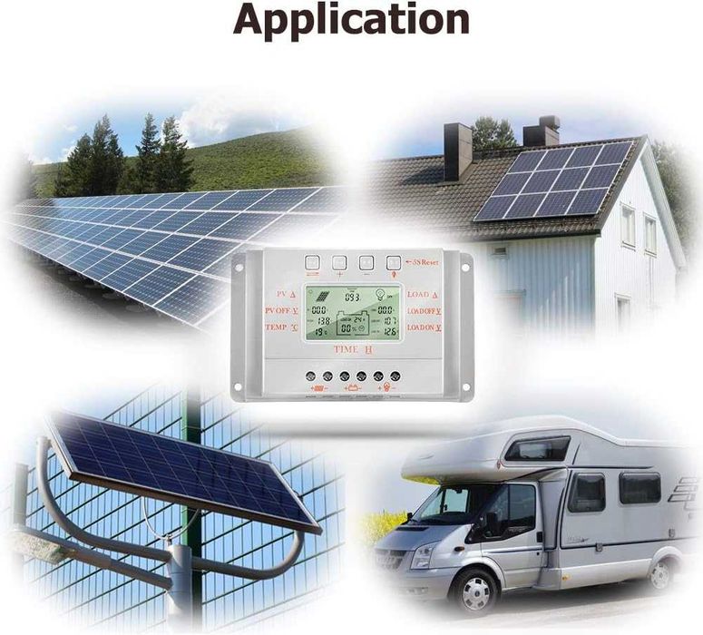 НОВ! Интелигентен соларен контролер 10A, 12V/24V, PWM + MPPT