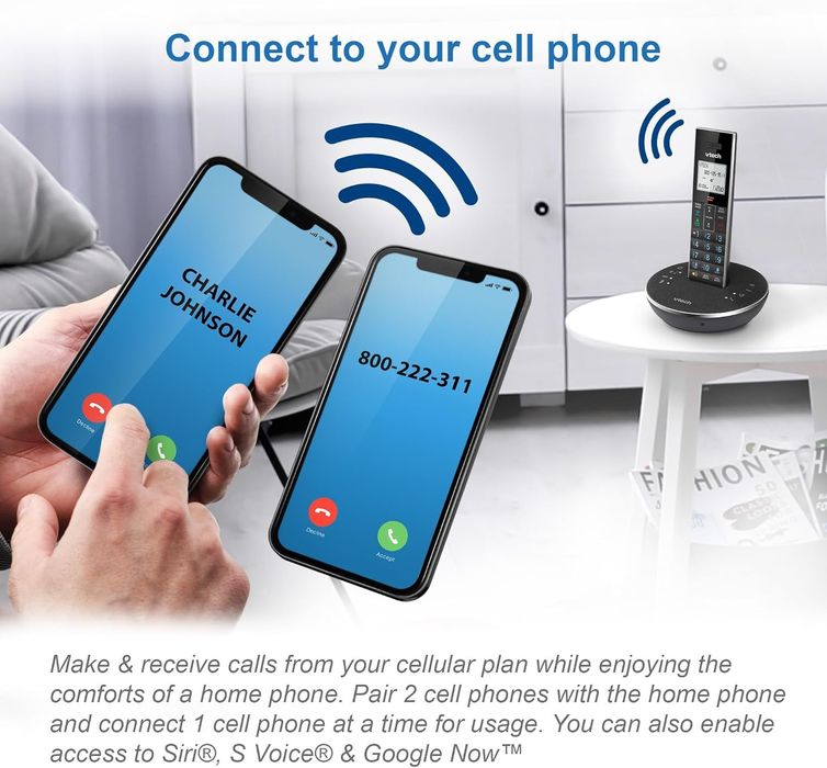 Радиотелефон Vtech с определитель и двумя трубками + Bluetooth колонка