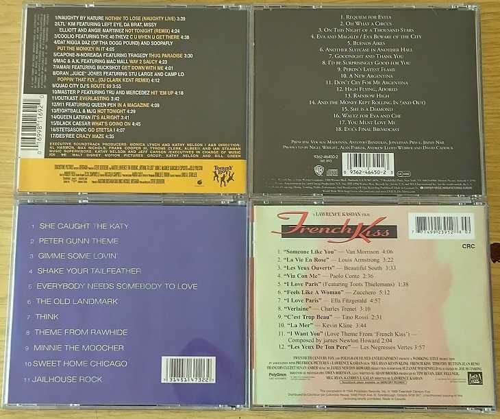Продавам четири саундтрака към филми, оригинални аудио CD-та