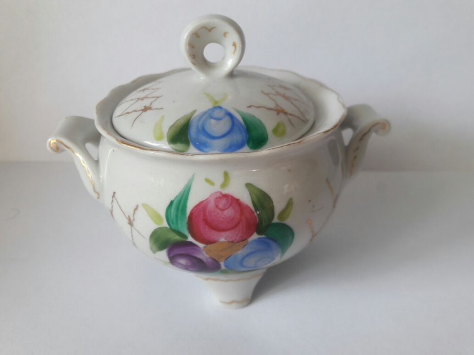 Винтаж. СССР. Сахарница. Фарфор. Сысерть.