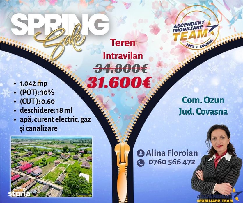 FILM! 1.100 mp teren intravilan, construibil, conditii avantajoase,Ozu
