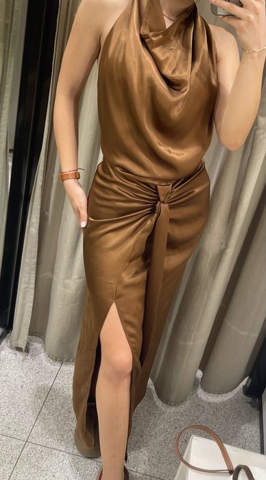 Рокля от сатен ZARA