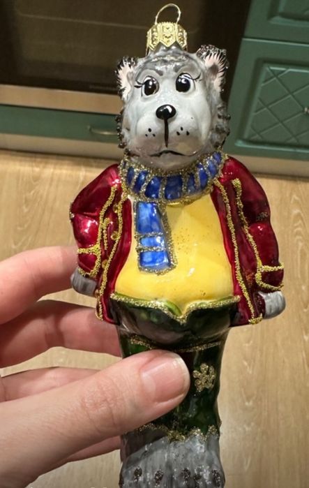 Мишка -елочная игрушка-статуэтка