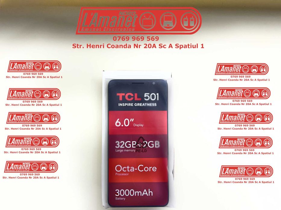 Telefon mobil TCL 501 2GB RAM, 32GB 4G Prime Black - Nord